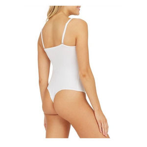 New SPANX Cami Thong Bodysuit, White Size 2X